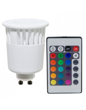 Lampadina Lampada LED dimmer GU10 4w Regolabile RGB Colori Life